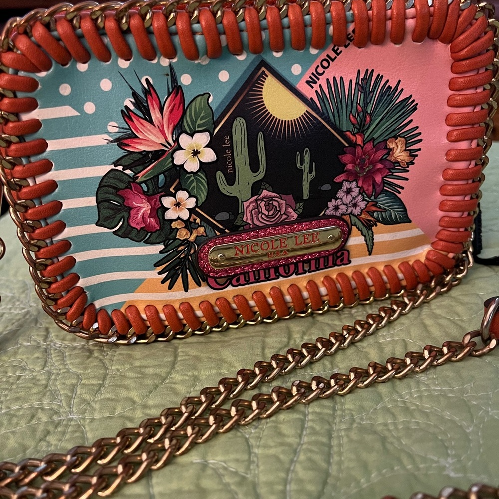Nicole Lee CALIFORNIA SUNSET cross body or clutch bag